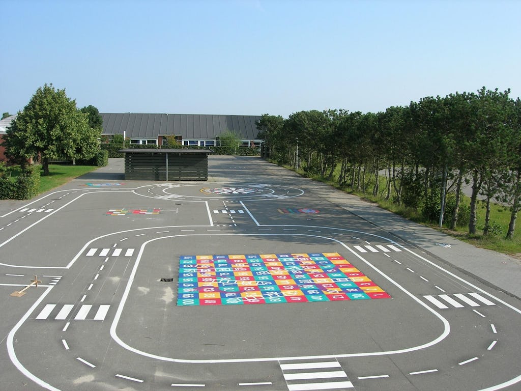 Fietsparcours verkeersplein schoolplein in Heerlen Maastricht en Limburg